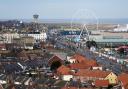 A birds eye view across Great Yarmouth from the Nelson monument