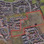 The proposed sites for 104 new houses in Bradwell - now in doubt after a building company's liquidation