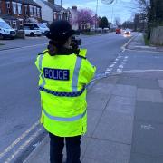 Police officers carried out speed checks in Gorleston last week. Picture - Norfolk Constabulary