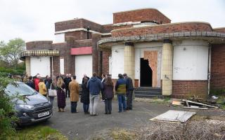 People visited the Iron Duke on Thursday to hear about its restoration plans.