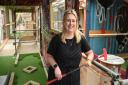 Mollie Gallon, marketing executive, at The Ffolkes in Hillington at the new container crazy golf course.