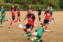 Action from the Long Stratton V Gorleston friendly