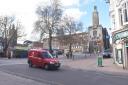 Norwich city centre with bright skies back in March. Pictures: BRITTANY WOODMAN