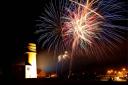 Hunstanton Fireworks illuminate the lighthouse Picture: Ian Burt
