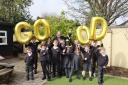 Pupils from Stradbroke Primary Academy with principal Tanya Blake following their recent Ofsted rating. Picture - Inspiration Trust