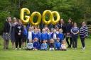 Pupils and staff at Hickling CofE VC Infant School celebrate a 'good' Ofsted rating.
