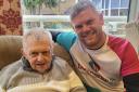 James Draper trekked 144 miles from Norfolk to his dad Bob's care home in Northamptonshire
