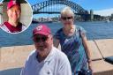 Stan and Wendy Evans in Sydney, Australia, where they visited their son Neil's final resting place.