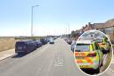 A search has begun for a Kia driver after a Great Yarmouth seafront hit-and-run