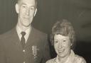 David Silver received his Meritorious Service Medal, with wife, Jan
