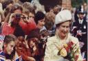 The Queen seen visiting Great Yarmouth in 1985
