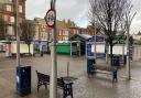 Great Yarmouth marketplace was nearly empty on the morning of February 18.