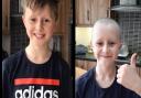 Before and after: Callum Pratt from Bradwell shaved his head on Sunday and has received over £1000 in donations. Photo: Charlene Pratt