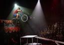 World record breaking biker Andrei Burton is thrilling audiences at Great Yarmouth Hippodrome's Christmas show.