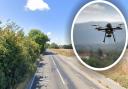A drone was used to locate the driver