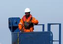 A DORIS employee at Ormonde offshore wind farm in the UK.
