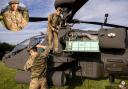 Lance Corporal Jude Webster works on Apache attack helicopters