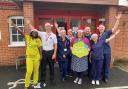 St Elizabeth East Coast Hospice staff at Beccles Hospital getting ready for this year's Santa Dash in Gorleston.