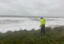 Hemsby Independent Lifeboat coxswain Daniel Hurd investigating damage to the dunes in Hemsby. Picture - James Weeds