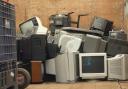 A file photo of electrical waste items