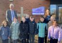 Richard Cranmer, CEO of St Benet's MAT, and Rebecca Clarke, executive headteacher of Acle St Edmund and Little Plumsted CofE Primary Academies, with school pupils