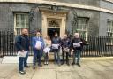 Campaigners from Hemsby hand-delivered a petition to Number 10 on Monday, January 29. Picture - Hemsby Independent Lifeboat