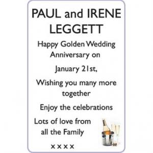 PAUL and IRENE LEGGETT