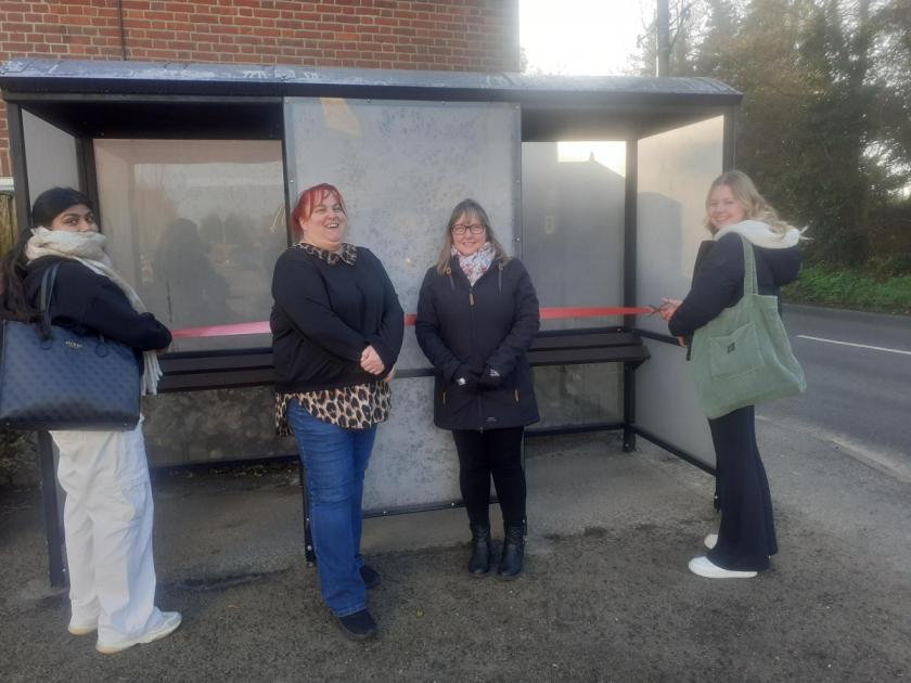 Filby parish council installs new bus shelter for students 