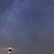 Orionids meteor shower is beginning tonight, with an October peak. Pictured: Perseid meteor shower over Happisburgh
