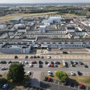 A bird's eye view of the James Paget University Hospital in Gorleston