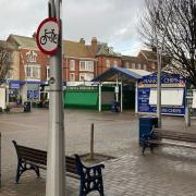 Great Yarmouth marketplace was nearly empty on the morning of February 18.
