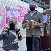 Michael and Ingrid McHugh were kept busy pulling pints from 9am at  Uptown Bar in Great Yarmouth.