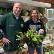 Charlie and Emma Tacon at their expanding farm shop in Rollesby, near Great Yarmouth