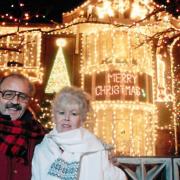 Eddie & Carole Read with their Christmas lights in Gorleston in 1995.