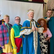 The cast of Norwich Theatre Royal\'s 2022 pantomime Jack and the Beanstalk.