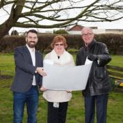 Studying plans on the new site being acquired by Centre 81 are chief executive Diana Staines, Karl Jermyn (left), chairman of the trustees, and Trevor Wainwright, leader of Great Yarmouth Borough Council.