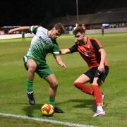 Action from the FA Trophy game