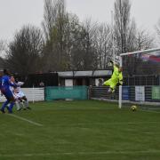 Gorleston's Connor Ingram came closest to scoring in the 0-0 draw.
