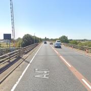A crash on Breydon Bridge on the A47 in Great Yarmouth is causing heavy delays across the town