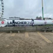 The 72ft Virgin Orbit rocket will be on Great Yarmouth seafront until Monday, August 28. Picture - James Weeds