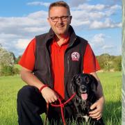 Paul Morris and Bailey are now qualified to be an  advanced search team with the Suffolk Lowland Search and Rescue. Picture - Supplied