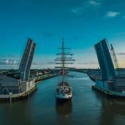 The SV Tenacious making its way down the River Yare before docking in great Yarmouth. Picture - Luke Martin Photography