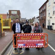 A road safety barrier has been unveiled at St Nicholas Priory Primary School in Great Yarmouth