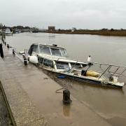 The sunken boat at Reedham