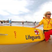 A Gorleston lifeguard on duty during the summer