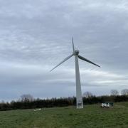 A wind turbine at Blood Hill in Norfolk was damaged in strong winds on December 9.