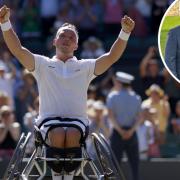 Alfie Hewett, from Cantley, is hoping to make history after he was nominated for BBC Sports Personality of the Year. Inset: Alfie and his dad, Anthony Hewett