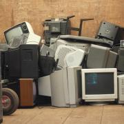 A file photo of electrical waste items