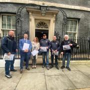 Campaigners from Hemsby hand-delivered a petition to Number 10 on Monday, January 29. Picture - Hemsby Independent Lifeboat