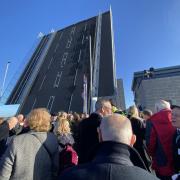 Hundreds are gathering for the bridge opening